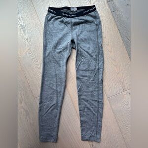 Kids' Merino 200 Thermal Leggings Gray Size 8 years/128cm